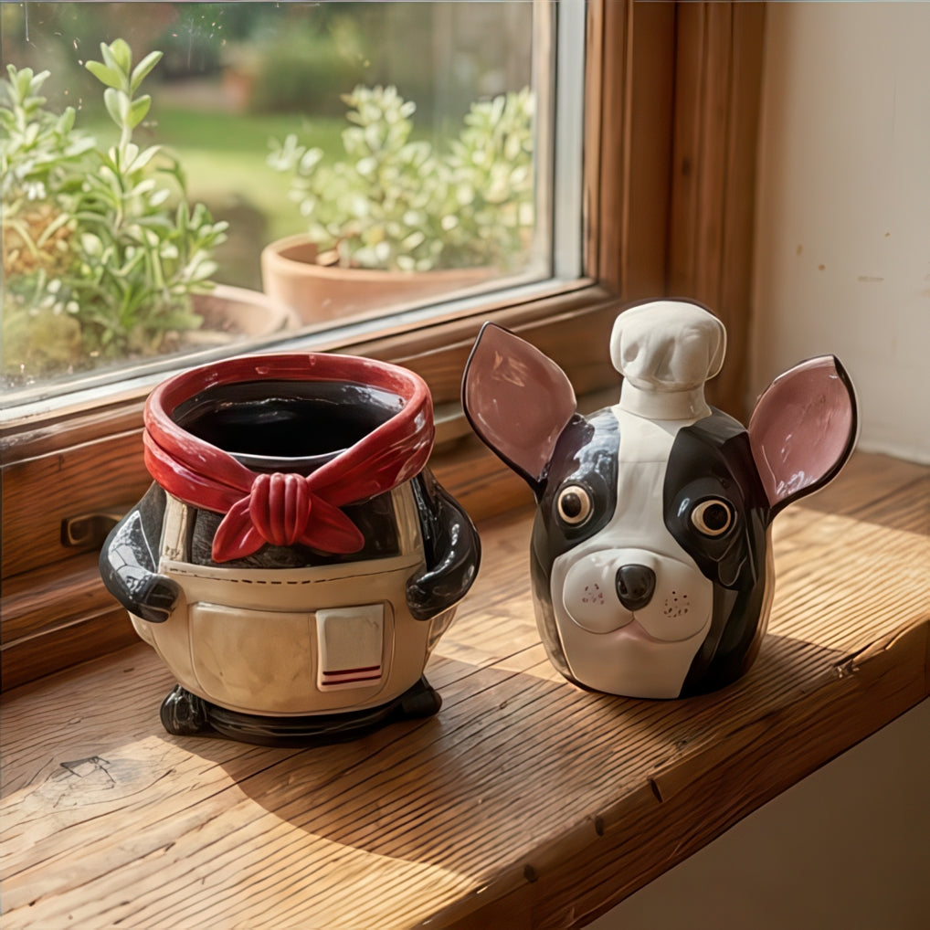 Sal (sal-boston-terrier-clay-jar-open-view)