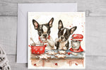 Baking Boston Terriers, Christmas Cards, Dog Lover, Boston Terrier Holiday, Holiday Card Set, Cute Dog Holiday Cards, Pack of 10