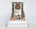 Boston Terrier Christmas Cards, Set of 10 Dog Holiday Cards, Pug Christmas Card Pack, Festive Dog Art, Blank Inside, Shipped Greeting Cards