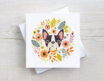Boston Terrier Folk Art Cards, Boston Terrier Gifts, Boston Terrier, Boxed Card Set, Cute Dog Cards, 10 Card Boxed Set, Blank Inside