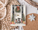 Boston Terrier Christmas Cards, Set of 10 Dog Holiday Cards, Pug Christmas Card Pack, Festive Dog Art, Blank Inside, Shipped Greeting Cards