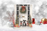 Boston Terrier Christmas Cards, Set of 10 Dog Holiday Cards, Pug Christmas Card Pack, Festive Dog Art, Blank Inside, Shipped Greeting Cards