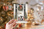 Boston Terrier Christmas Cards, Set of 10 Dog Holiday Cards, Pug Christmas Card Pack, Festive Dog Art, Blank Inside, Shipped Greeting Cards