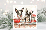 Baking Boston Terriers, Christmas Cards, Dog Lover, Boston Terrier Holiday, Holiday Card Set, Cute Dog Holiday Cards, Pack of 10