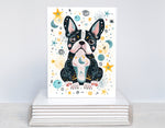Universe Boston Terrier Cards, Boston Terrier Gifts, Boston Terrier, Boxed Card Set, Cute Dog Cards, 10 Card Boxed Set, Blank Inside