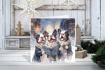 Boston Terriers Carolers Christmas Cards, Boxed Holiday Card Set, Cute Dog Holiday Cards, Pack Of 10