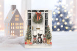 Boston Terrier Christmas Cards, Set of 10 Dog Holiday Cards, Pug Christmas Card Pack, Festive Dog Art, Blank Inside, Shipped Greeting Cards