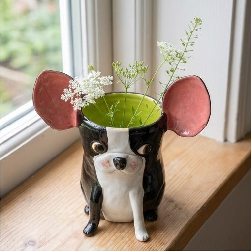 Gladys (gladys-boston-terrier-clay-vase-face-closeup)