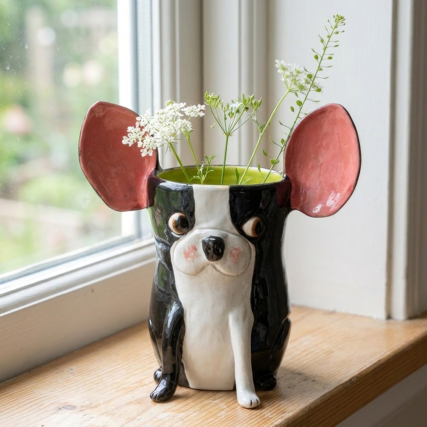 Gladys (gladys-boston-terrier-clay-vase)