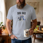 boston dog dad tee - light blue