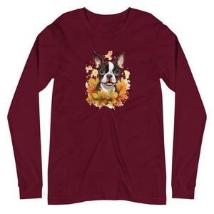 Boston Fall Leaves Long Sleeve Tee