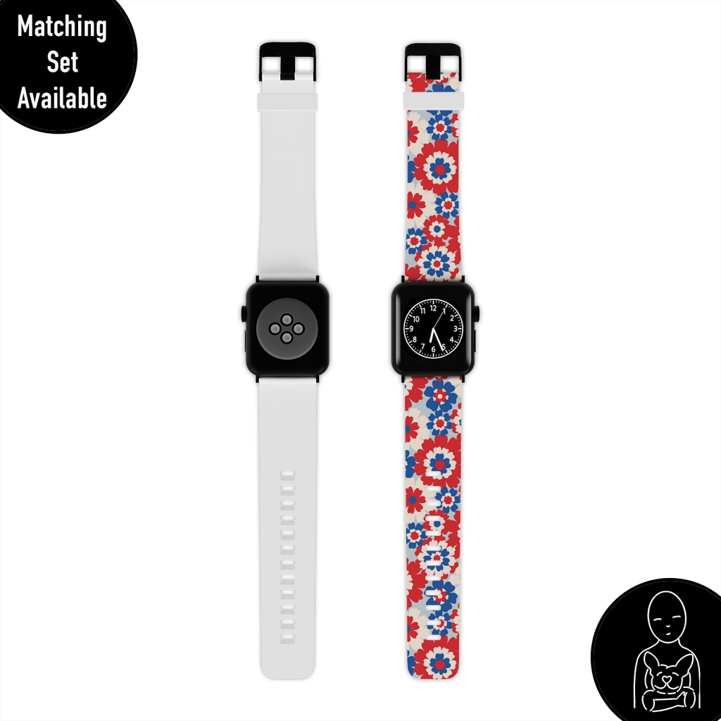Patriotic Flowers Watch Band for Apple Watch