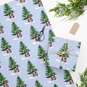 Boston Winter Woods Wrapping Paper