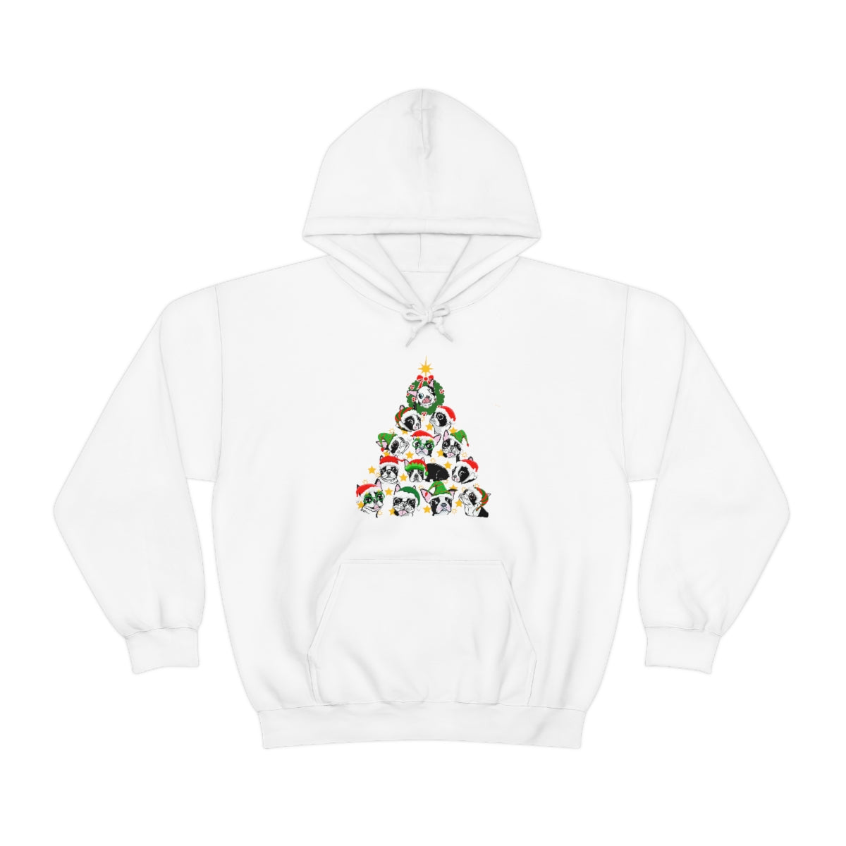 Bostons Christmas Tree Hooded Sweatshirt