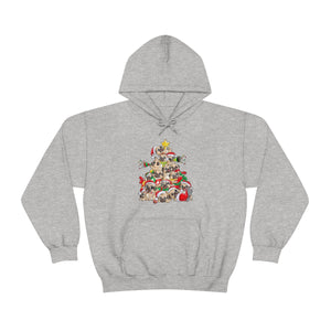 Pugs Christmas Tree Hooded Sweatshirt