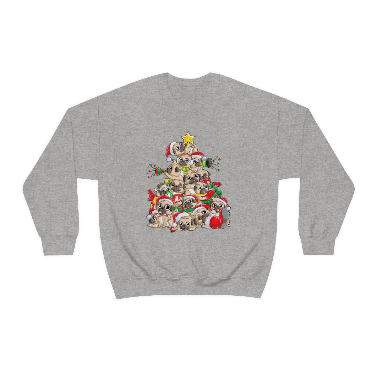 Pugs Christmas Tree Sweatshirt