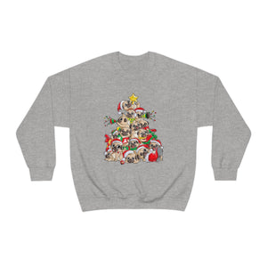 Pugs Christmas Tree Sweatshirt