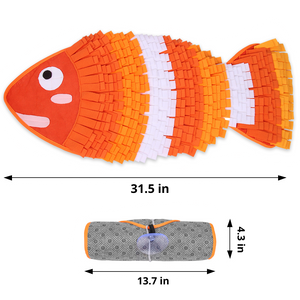 Orange Fish Snuffle Mat