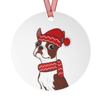 Holiday Red Boston Aluminum Ornament