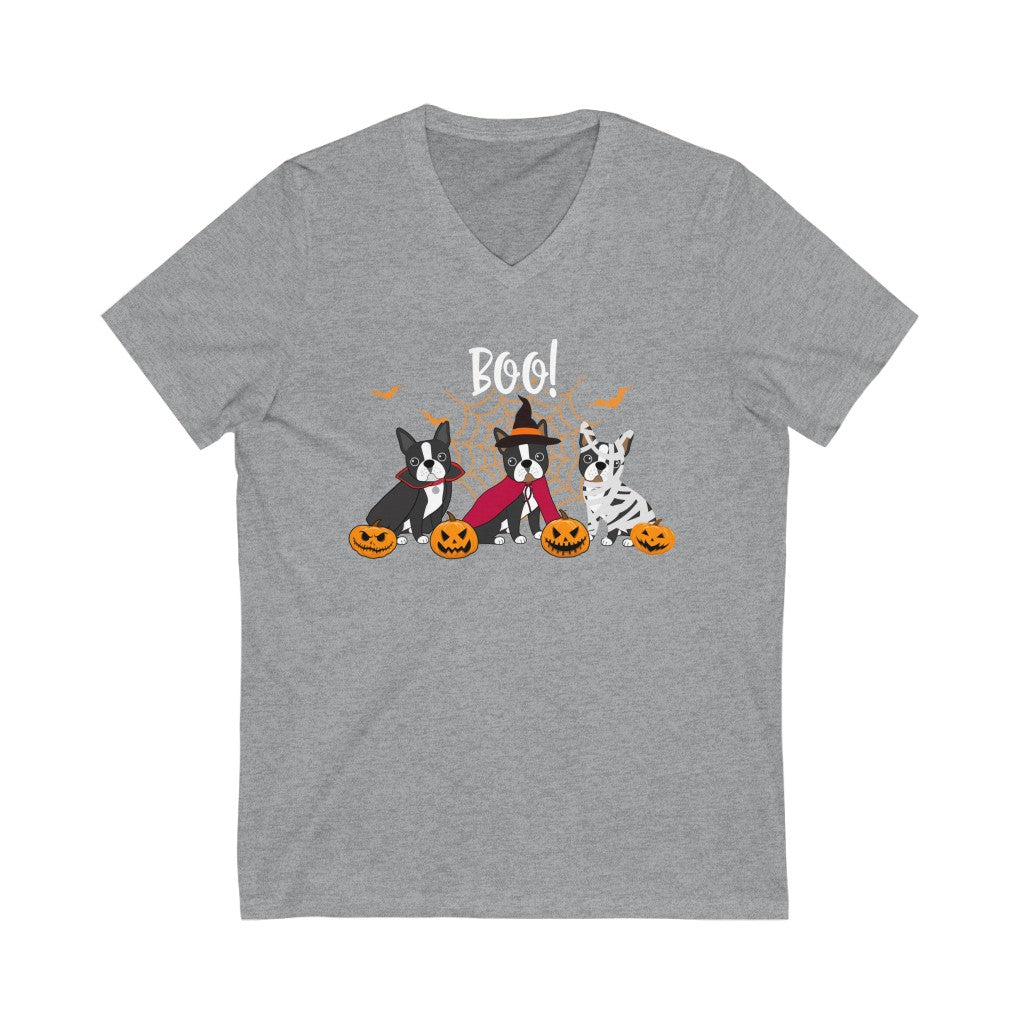 Halloween Bostons V-Neck Tee