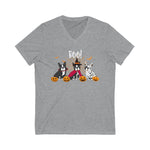Halloween Bostons V-Neck Tee