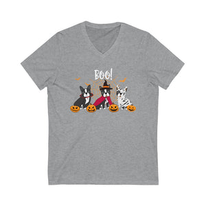 Halloween Bostons V-Neck Tee