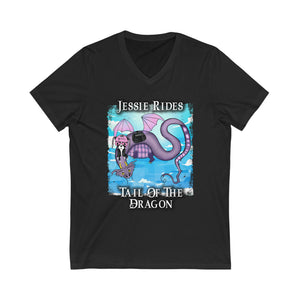 Jessie Rides Tail of the Dragon: V Neck Shirt