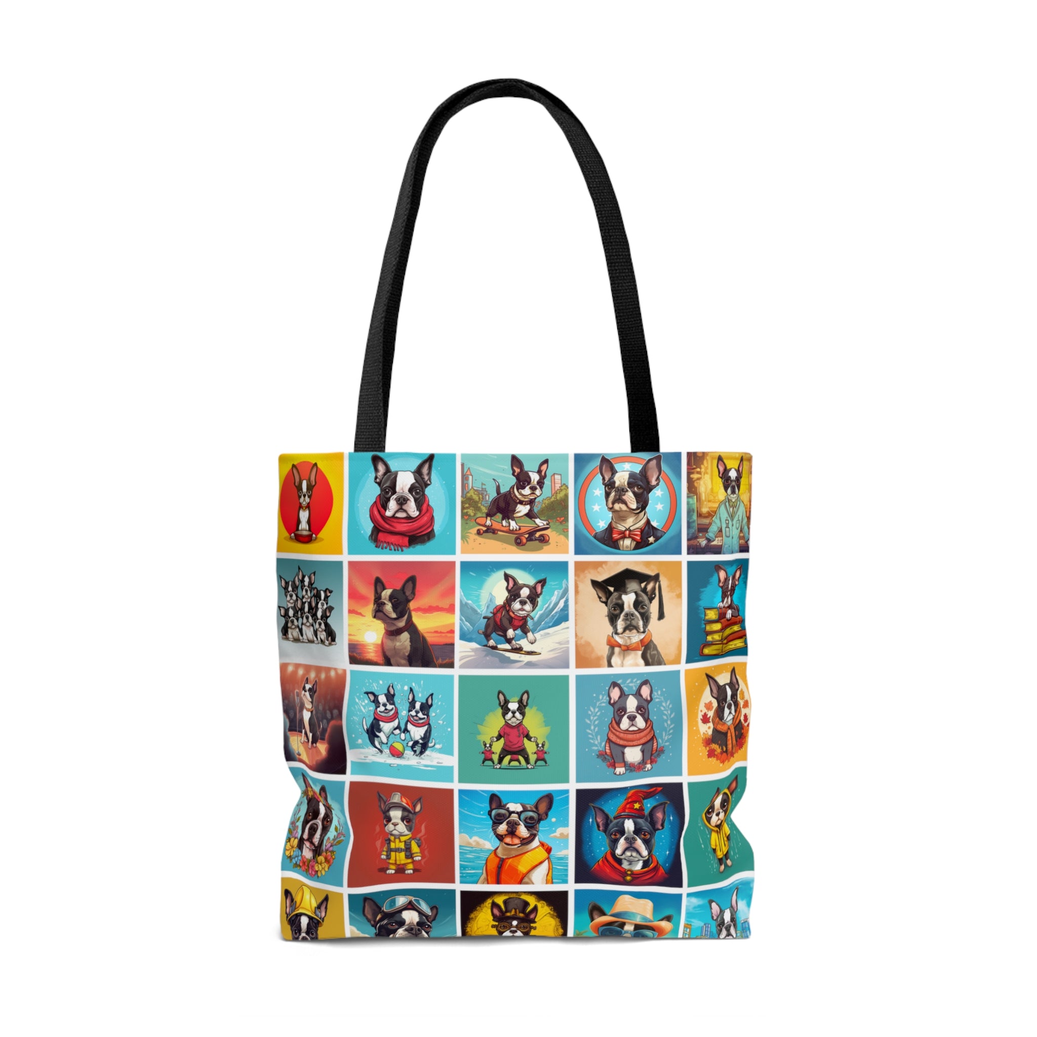 Boston Pup Portraits Tote Bag
