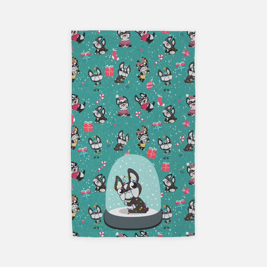 Festive Bostons Lights Towel