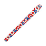 Patriotic Flowers Vegan Leather Wristband
