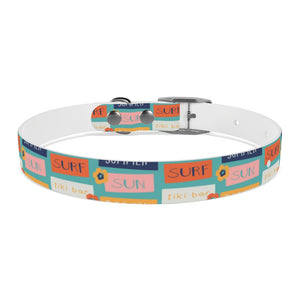 Summer Surfing Personalized Dog Collar
