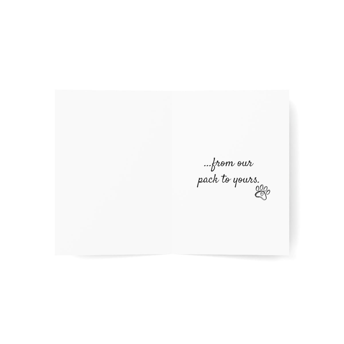 Black Boston Happy Holidays Folded Greeting Cards (1, 10, 30, or 50)