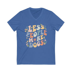 Less People More Dogs V-Neck Tee
