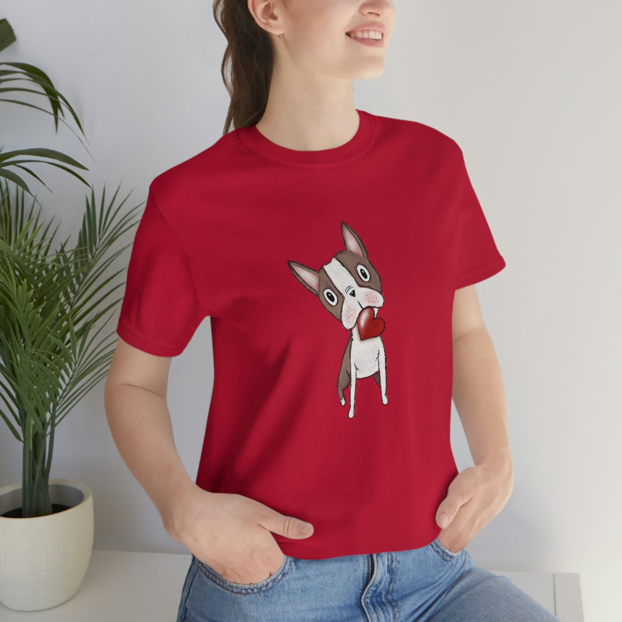 Brown Boston I Love You Tee
