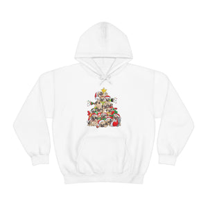 Pugs Christmas Tree Hooded Sweatshirt