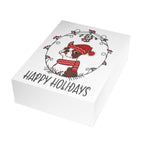 Red Boston Happy Holidays Folded Greeting Cards (1, 10, 30, or 50)