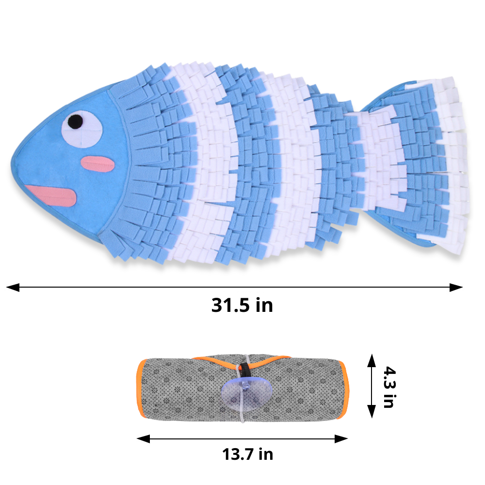 Blue Fish Snuffle Mat