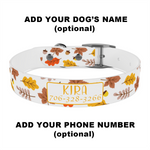Fall Leaves Personalized Dog Collar