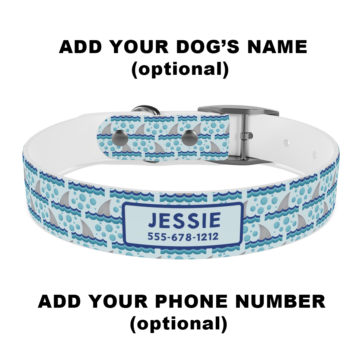 Fun Fins Personalized Dog Collar