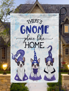 There's No Place Like Gnome Boston Garden Flag