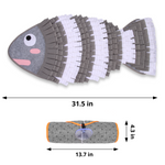 Gray Fish Snuffle Mat