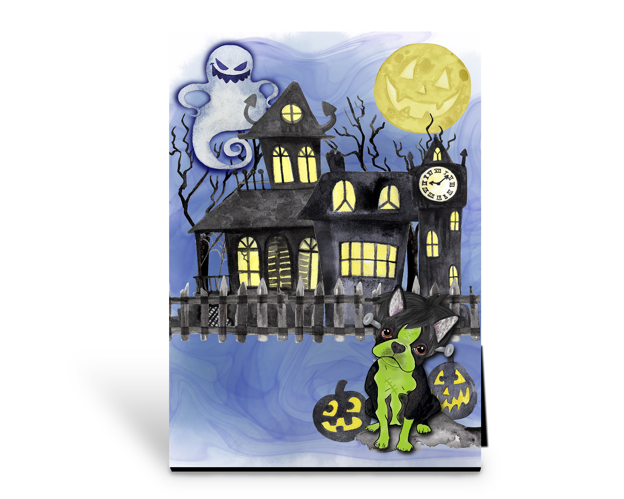 Halloween Frankenstein Boston Art Panel