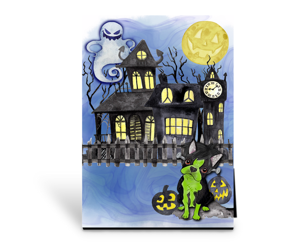 Halloween Frankenstein Boston Art Panel