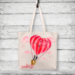 Heart-Air Balloon Boston Tote Bag