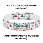 Holiday Trees Personalized Dog Collar