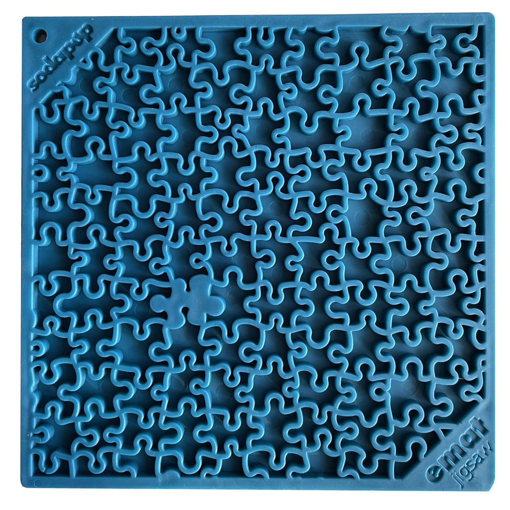 Blue Jigsaw Puzzle Lick Mat