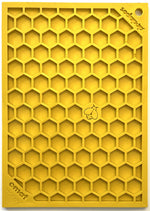 Yellow Honeycomb Lick Mat
