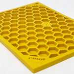 Yellow Honeycomb Lick Mat