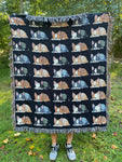 Sleeping Bostons Woven Blanket