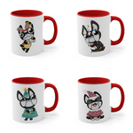 Festive Bostons Mugs Set of 4